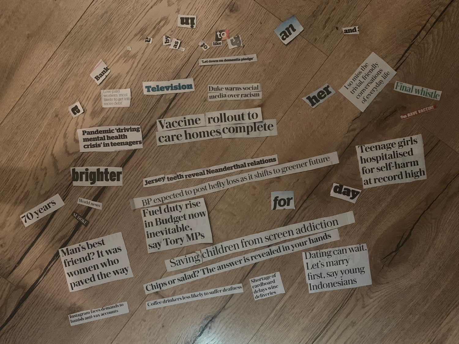 StoryPass #1's original headlines